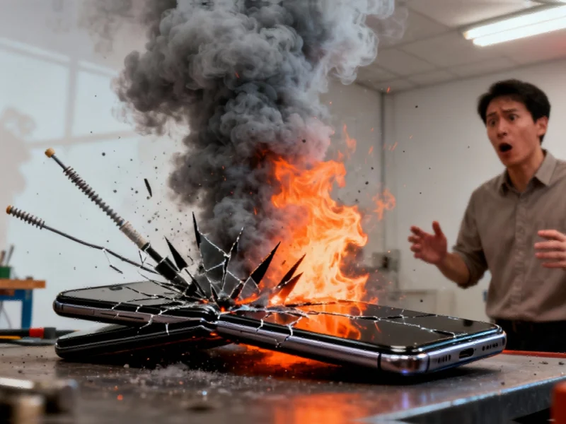 Durability tester says Google’s new $1,800 foldable phone is the first smartphone to explode during his routine test — and he caught it all on camera | Fortune